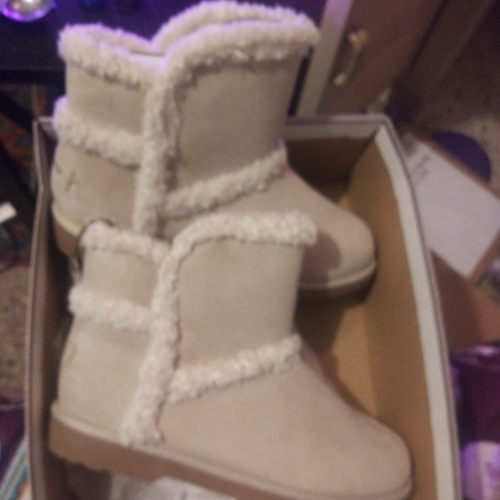 Fur suade boots cuute🎀